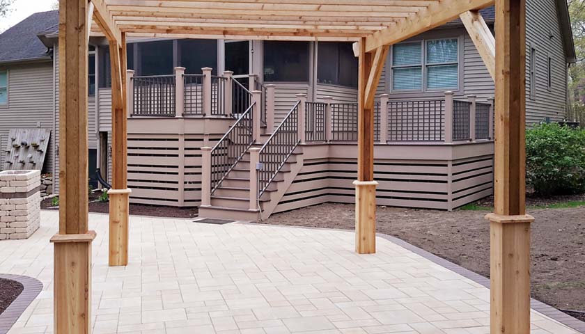 Porch, deck and patio options for your new home construction.