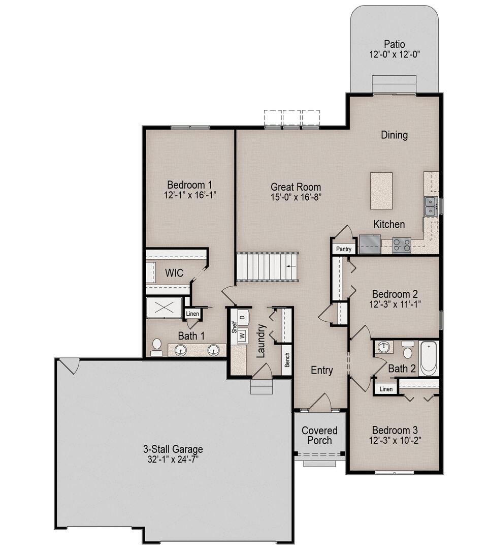 Main Level floorplan