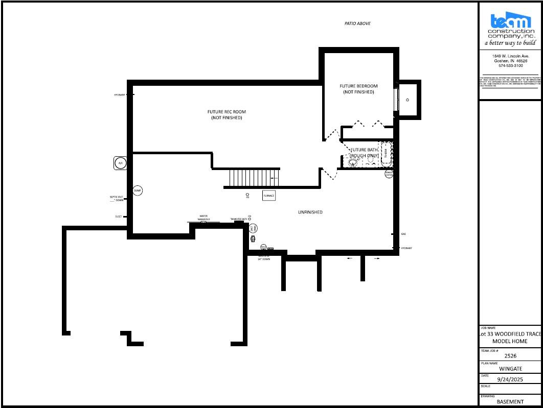 Unfinished Basement floorplan