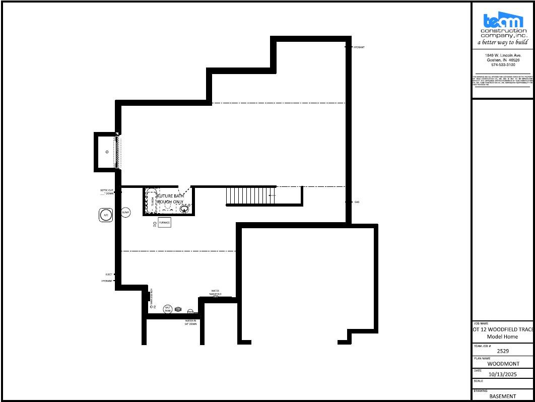Unfinished Basement floorplan
