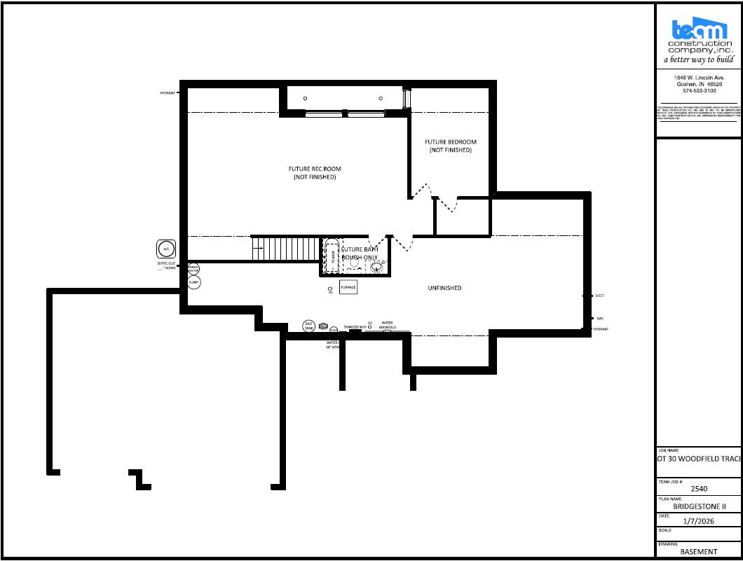 Unfinished Basement floorplan
