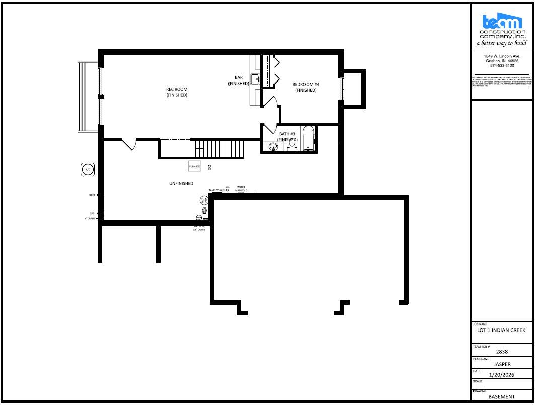 Finished Basement floorplan