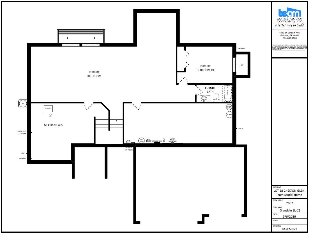 Unfinished Basement floorplan